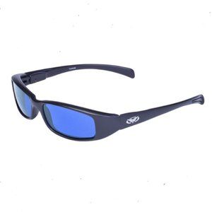 Small Blue Lens Glasses Spring Assisted Temples